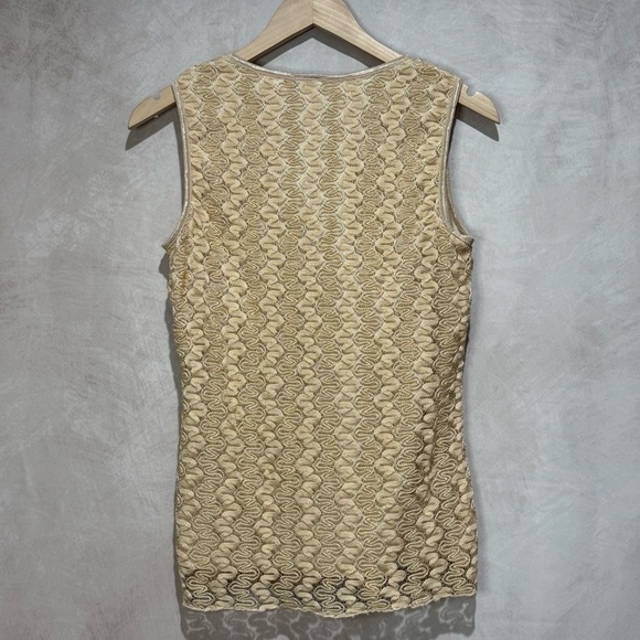 Vintage Y2K Babydoll Lace Top Champagne Gold Sequins Large Holiday NYE Fairycore - Picture 7 of 13